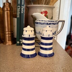 Dainty Sonoma Nautical Blue and White Striped Shakers
